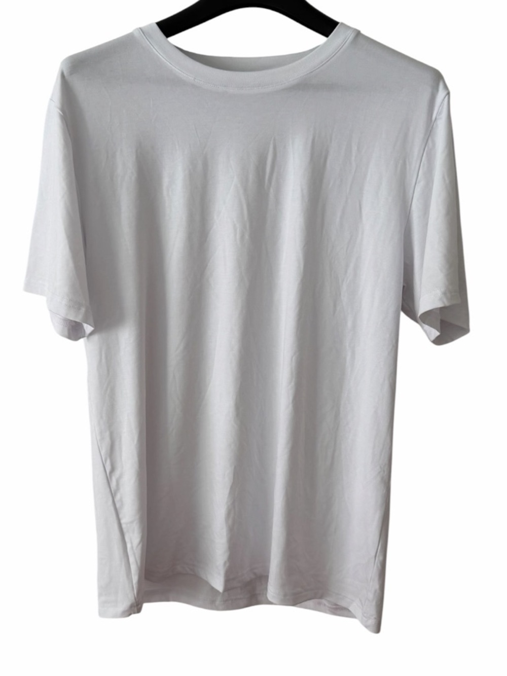 BAMBOO White Short Sleeve Crew Neck T-Shirt size M (009)